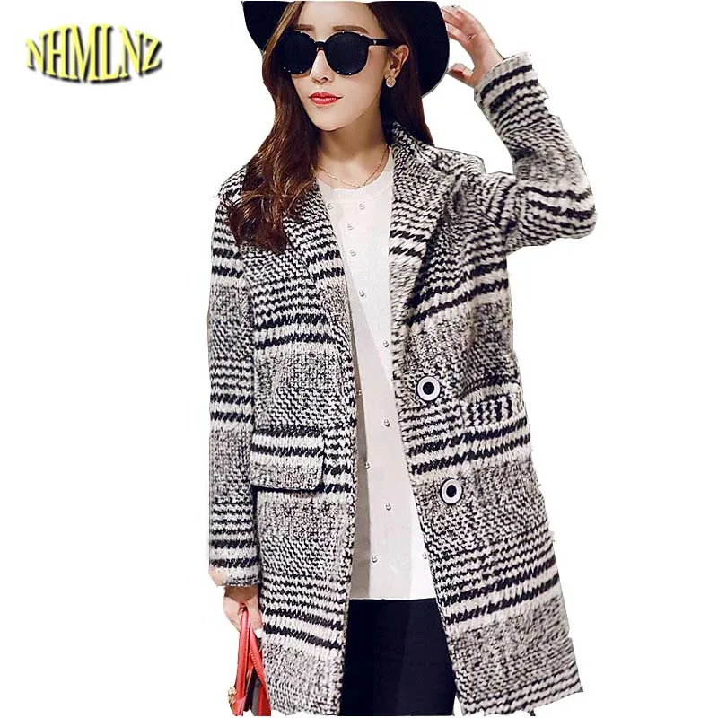 2017 Autumn And Winter Fashion Women Woolen Single Button Coat Turn-down Collar Long sleeves Slim XS-XL WXY131 | Женская одежда