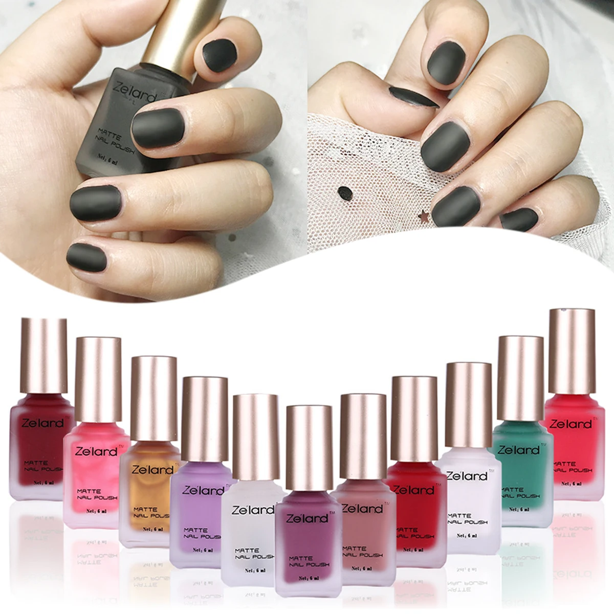Matte Nail Polish Permanent Nail Gel Satin Frosted Lacquer ...