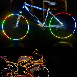 Светоотражающие наклейки мотоцикл велосипедный отражатель велосипед Велоспорт безопасности колеса наклейка на обод лента безопаснее