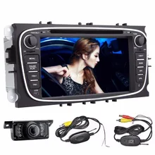 2Din Android 4.4 Car DVD Player GPS Navigation for Ford Focus Mondeo 2013 2014 2015/16 Audio Radio Stereo 2din HeadUnit+ Camera