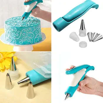 

7pcs/set Kitchen Accessories Icing Piping DIY Cake Decor Tips set 1xCake Piping Tool + 2xReusable Bag + 2xNozzles + 2xConverter