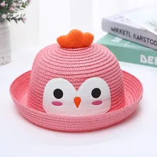 Детская шапочка, детская дышащая мультяшная шляпа, соломенная Солнцезащитная шляпа с ушами, Панама, кепка s Casquette Enfant, детская шапка