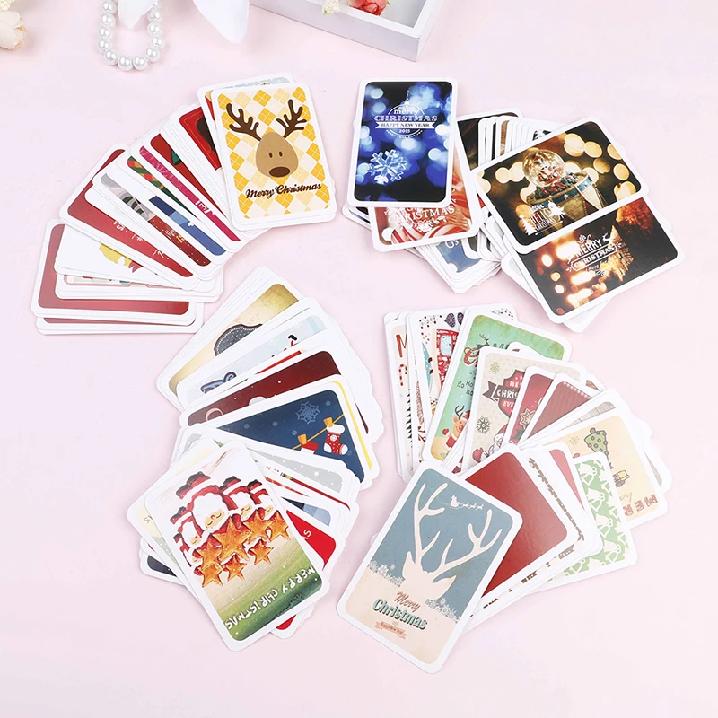

28 pcs/Pack Message Cards Christmas is coming Mini Card Valentine's Day New Year Greeting Card Postcard Birthday Gift