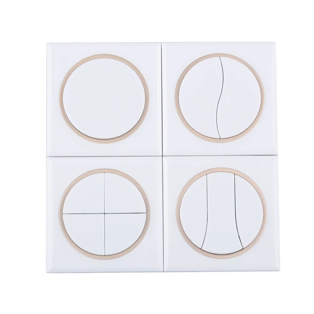 

86*86 Wall Panel Remote Transmitter 1 2 3 4 Button Sticky RF TX Smart Home Room Living Room Bedroom Wireless Remote Control