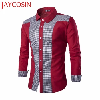 

2018 Mens Long Sleeve Oxford Formal Casual Suits Slim Fit Tees Dress Shirts Blouse Top Dropshipping August 6