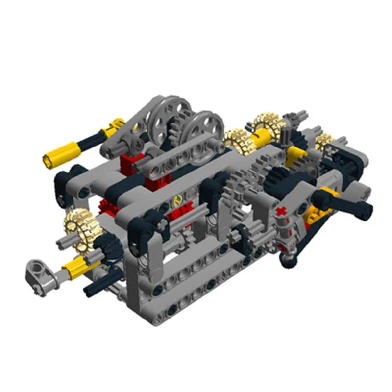 1 Set MOC - TECHNIC 8 SPEED SEQUENTIAL GEARBOX Educational Building Blocks Bricks Parts DIY Toys Compatible with legoes Technic 