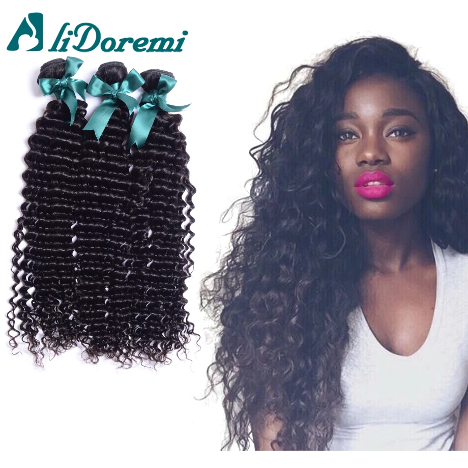

Alidoremi 100% Unprocessed Human Hair bundles Peruvian Deep wave Virgin Hair 3pcs lot Peruvian Deep Wave Hair Weave Bundles