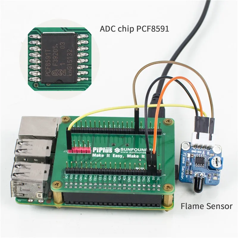 Sunfower Raspberry Pi 3 2 модуль B& 1 модуль B+ GPIO Плата расширения плюс щит с RTC DS1307 и ADC PCF8591