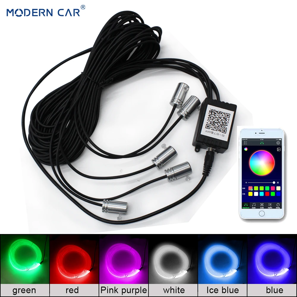 Современный автомобильный RGB приборной панели атмосферный свет Мобильный Bluetooth
