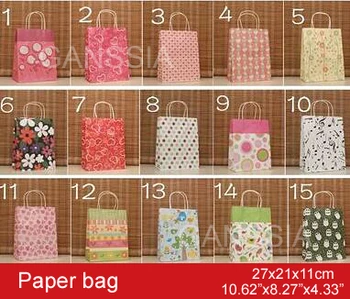 

27*21*11cm NEW colorful paper bag festival packing bags homemade gift package supplies (ss-314)