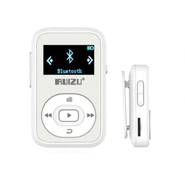 RUIZU X26 мини Спорт Bluetooth Mp4 плеер Clip 8 Гб MP4 музыкальный плеер с FM Регистраторы Поддержка TF карты электронная книга - Цвет: white