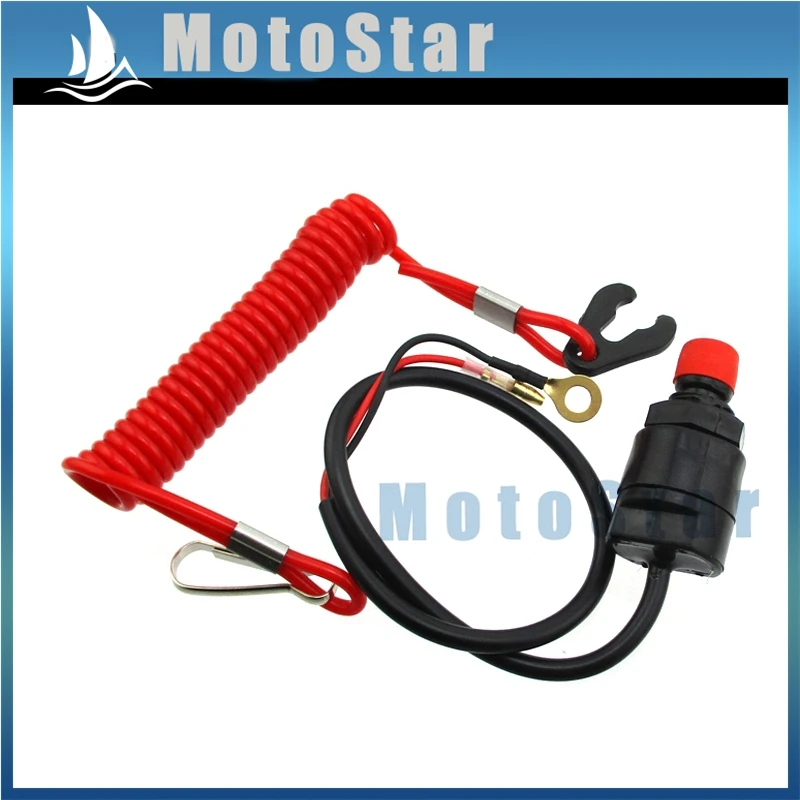 

Safety Tether Lanyard Kill Stop Switch For Outboard Motor Boat Jet Ski