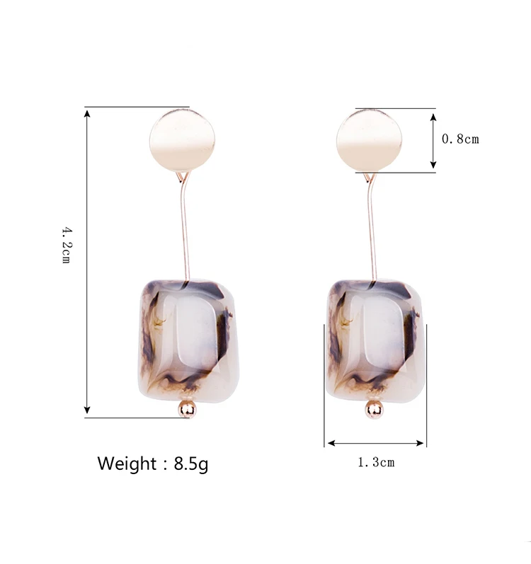 YUQINQIN Trendy Drop Earrings for Women 2018 Jewelry Long Crystal Earings Fashion Elegant Acrylic Metal Dangling Simple Earring  (1)