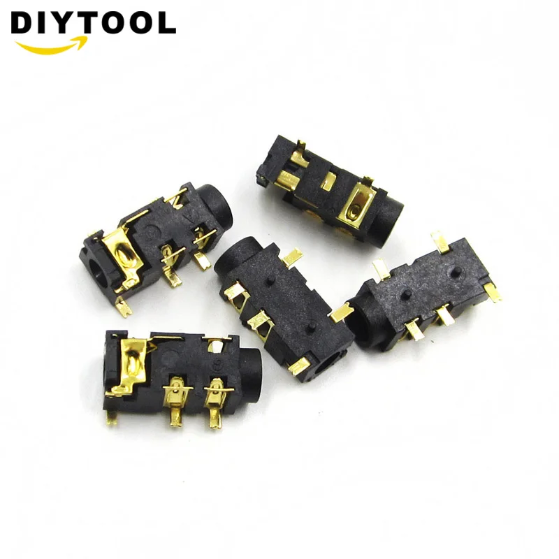 10Pcs 3.5mm Connector SMT SMD 5 Pin Stereo Headphone jack PJ-327A US