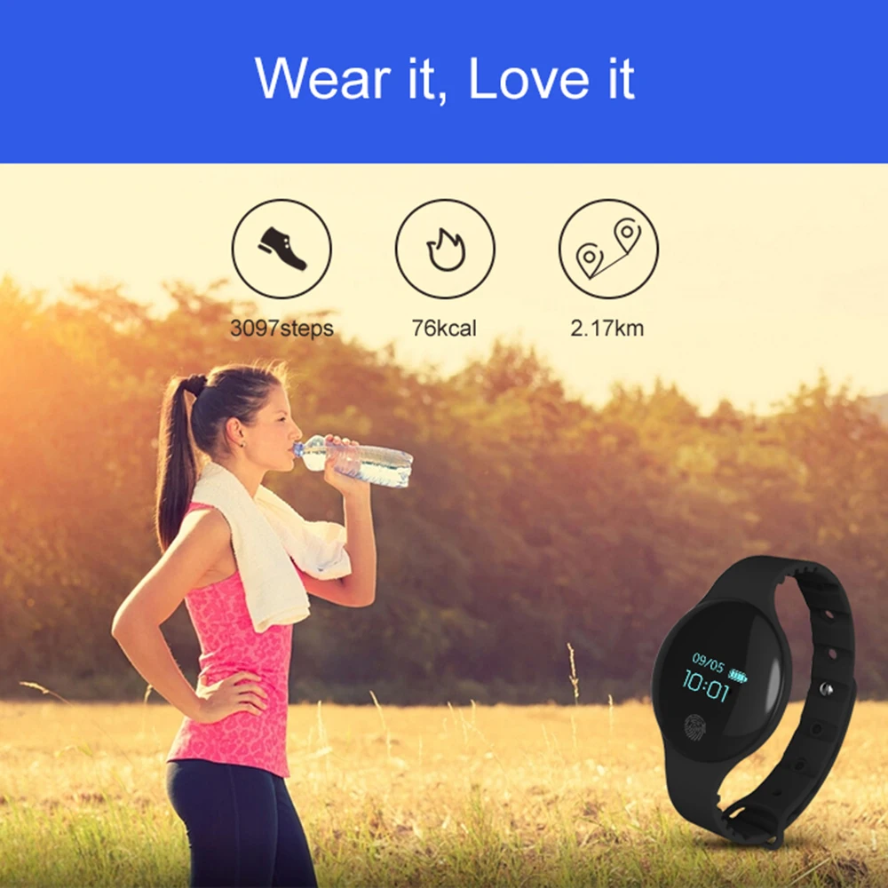 

Ultra Thin Fitness Tracker Outdoor Running Walking Pedometer Smart Step Counter Health Sleep Activity Tracker