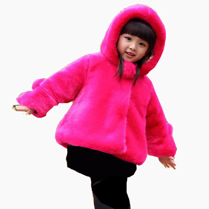 Girls Kids Baby Children Winter Coats Faux Fur Fabric Clothes Wedding Cape Cloak Coat Jacket Hoodies Outerwear For Girls New