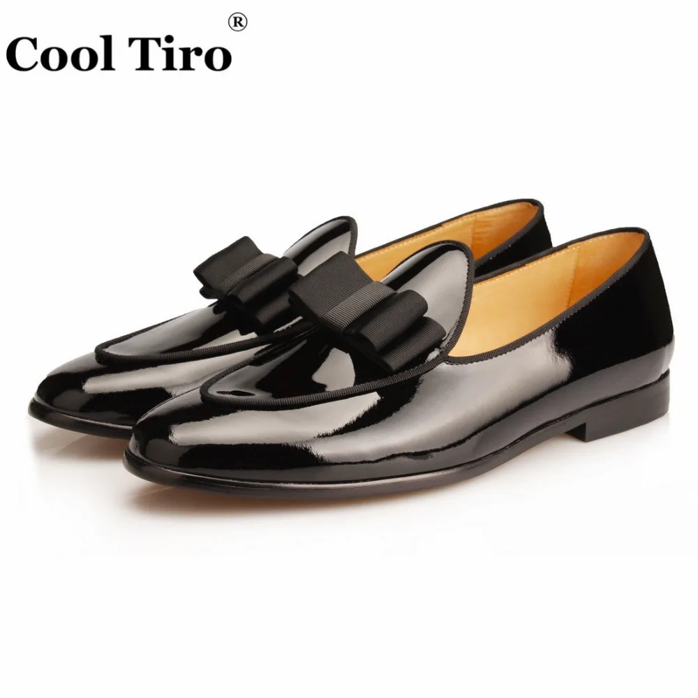Black Patent leather Loafers Men Flat Shoes  (3)