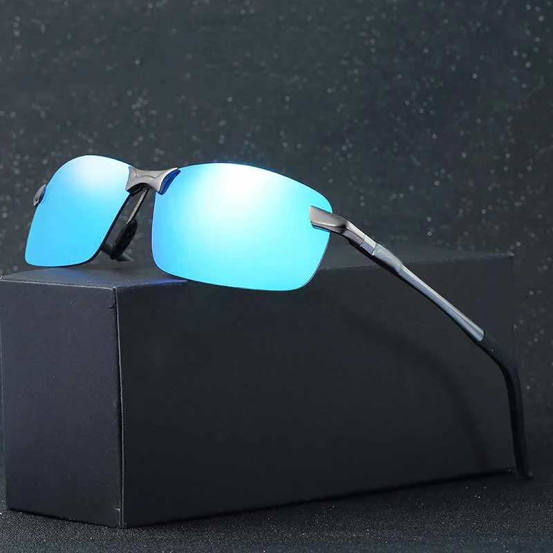 Belaibo Fashion Aluminum Magnesium Polarized Sunglasses Men Sun Glasses UV400 Driving Eyewear oculos Shades 8573 free delivery