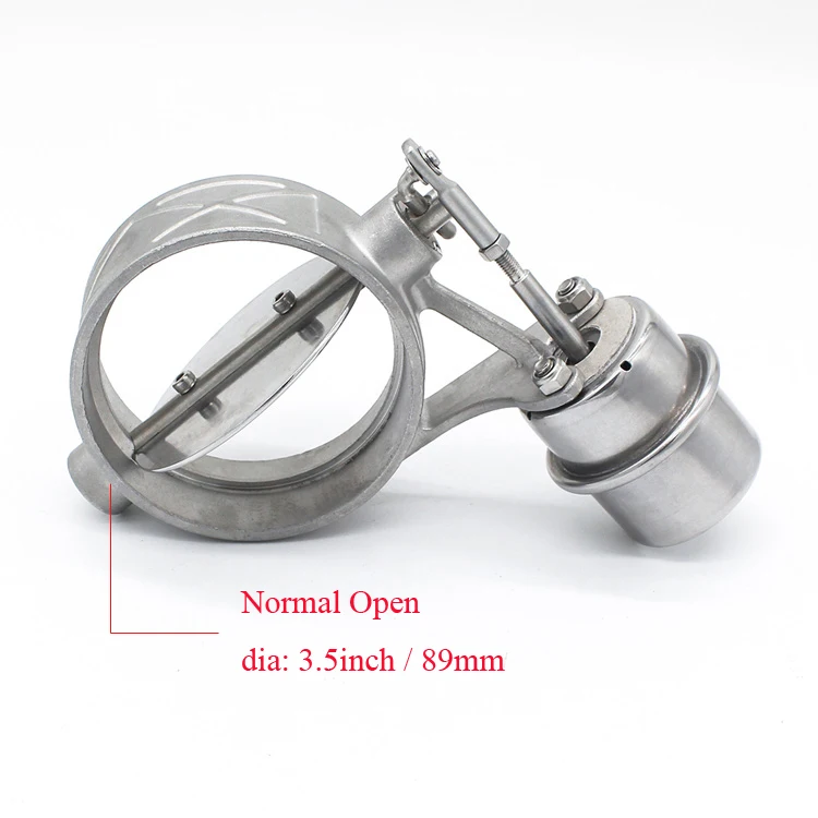 

3.5'' 89MM Stainless Steel Exhaust Control cutout Valve Set With Vacuum Actuator Open Style