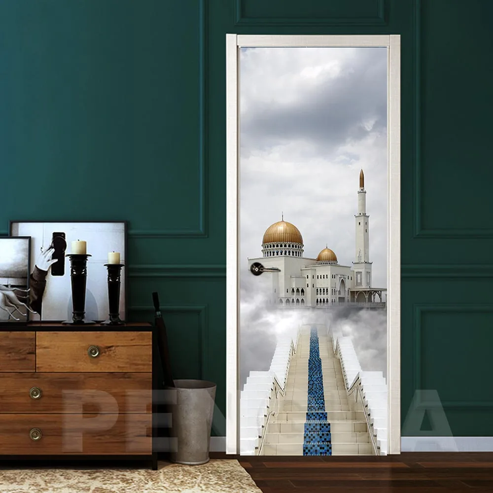 

New Wall Decals Mural 3D Step Door Sticker DIY Selfadhesive Waterproof Wallpaper Poster For Print Art Building Picture Home Deco