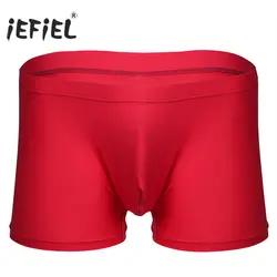 IEFiEL сексуальный Для мужчин белье Ice Шелковый шорты-боксеры Jockstraps Нижнее белье Для мужчин мужские трусы удобные модные Гей Трусики Wetlook