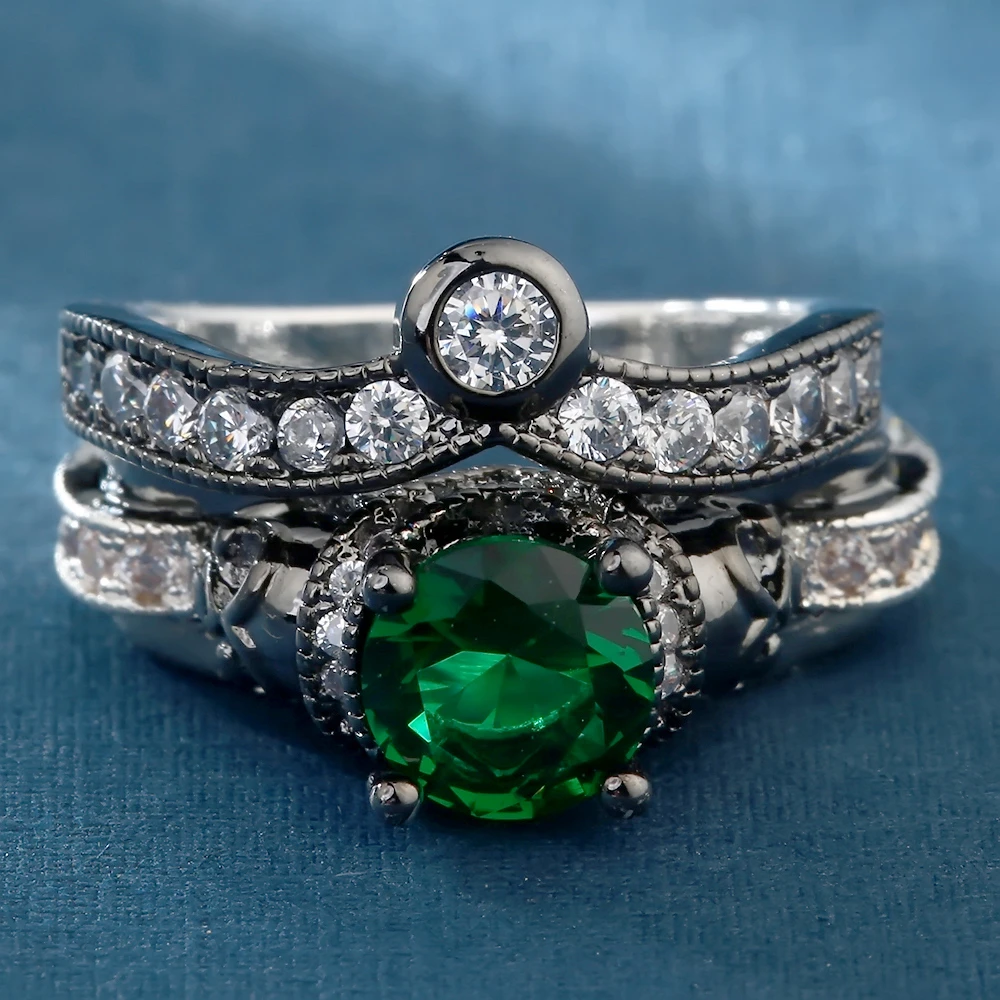 Crystal Zircon Skull Ring2