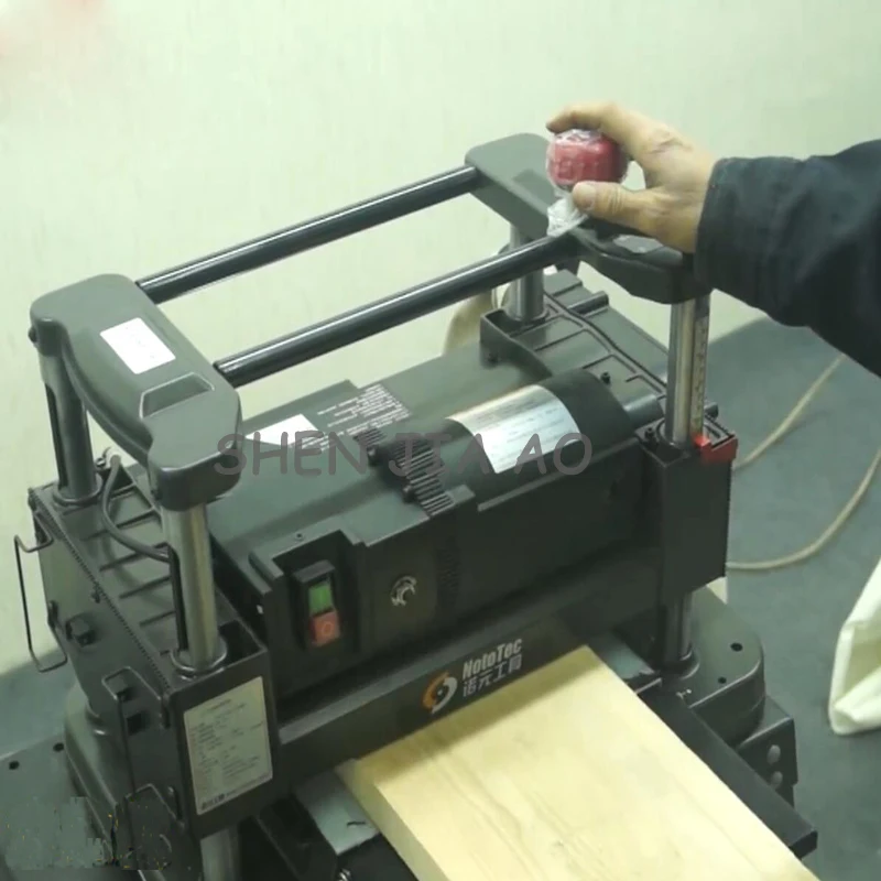 Electric Woodworking Planer Desktop Wood Planer Machine Flat Knife Wood Cutting Machine Automatic Feeding Woodworking Planer
