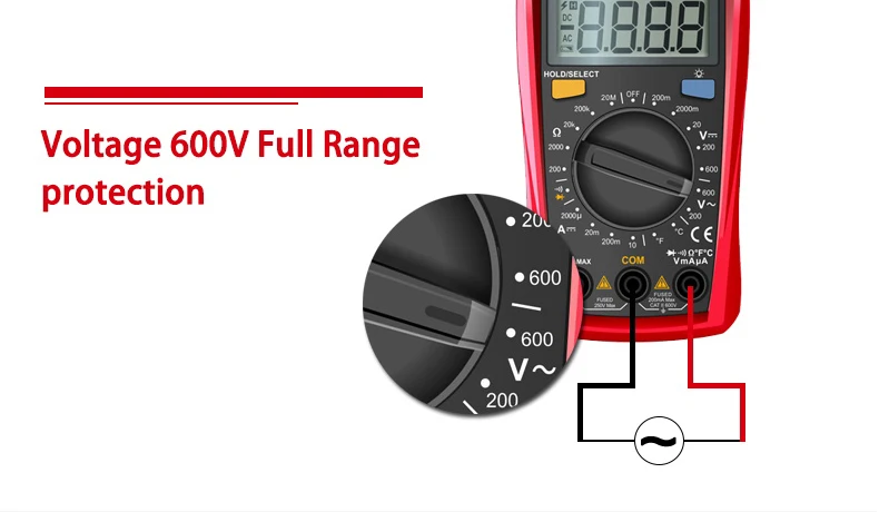 UNI-T UT33D+ размер ладони ЖК-дисплей Авто Цифровые мультиметры Сопротивление Мини DMM метр NCV Напряжение Ток Емкость Тестер
