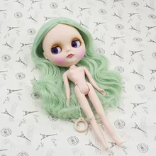 Зеленая кукла с волосами без одежды с матовым лицом, Blyth(MTGR-N09