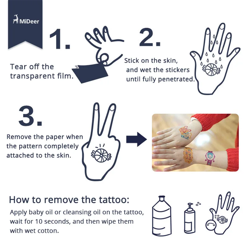 mideer cartoon temporary tattoos art removable waterproof sticker mideer cartoon temporary tattoos art removable waterproof sticker