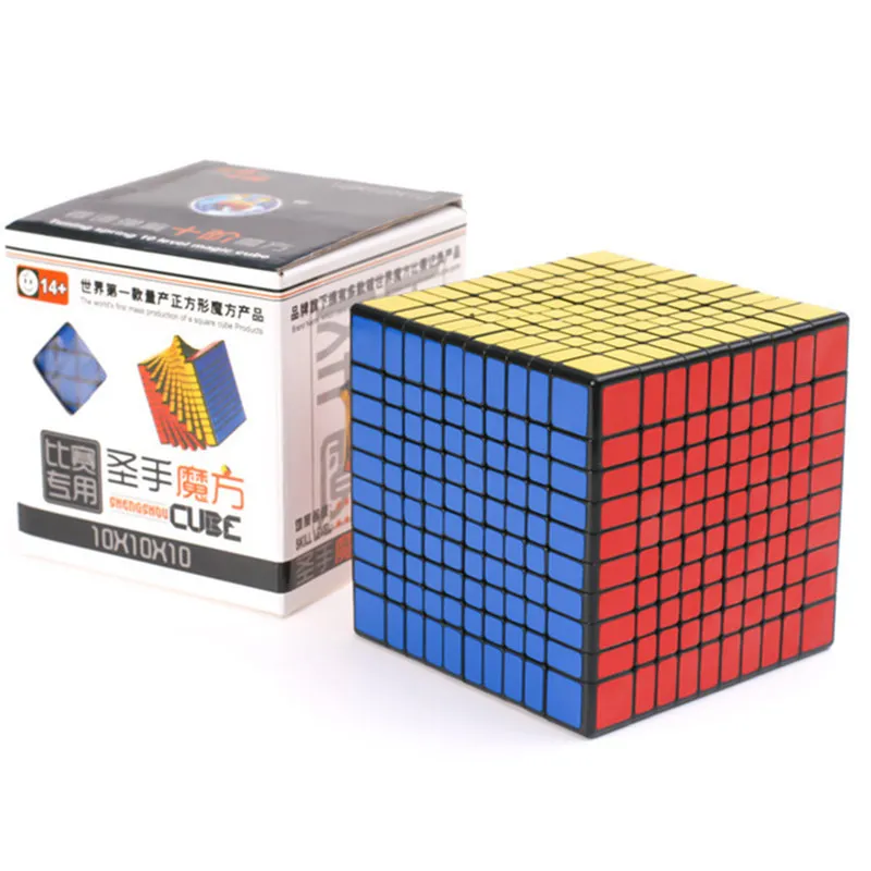 ShengShou 10x10x10 головоломка куб профессиональный ПВХ и матовые наклейки Cubo Magico