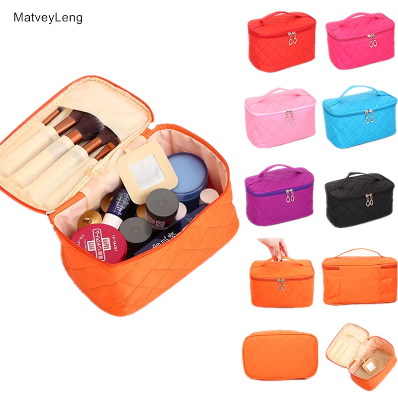 

New Large-capacity Cosmetic Bag Waterproof Portable Travel Cosmetic Bag Lingge Cosmetic Bag Quality Ladies Cosmetic Bag