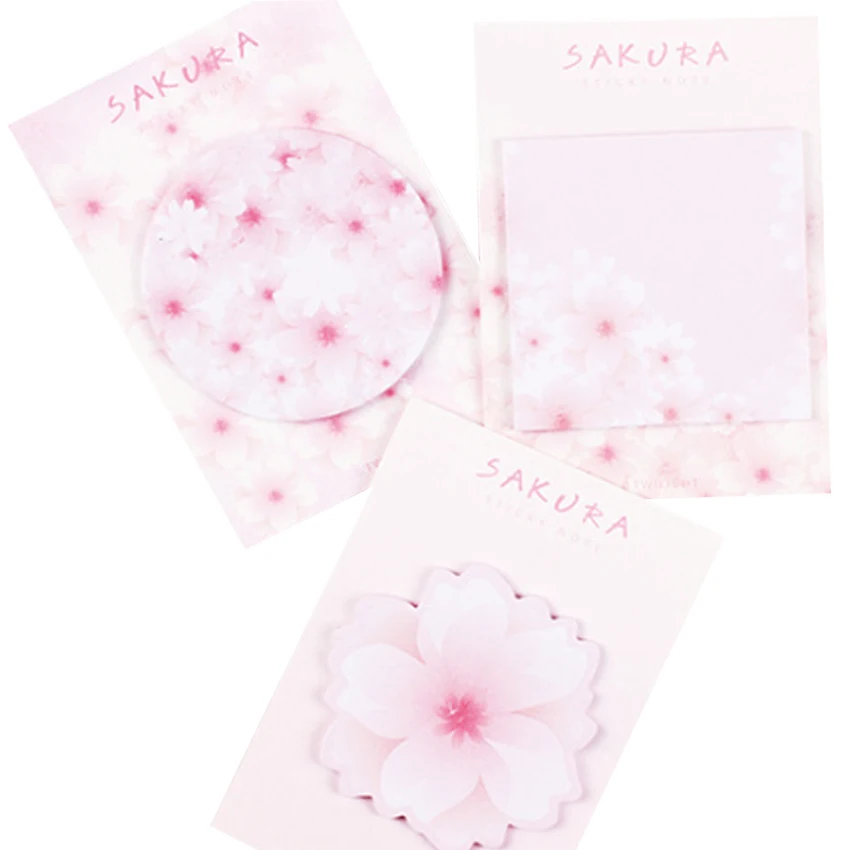 

1pack/lot Sakura Flower Series mini memo Notes Japanese Cute Cartoons Messages N Times DIY Message Label For School And Office