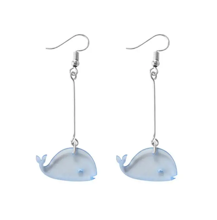 

Fashion Acrylic Cute Blue Whale Octopus Drop Earrings Creative Lovely Marine Animals Earrings Sweet Jewelry Gift for Woman Girl