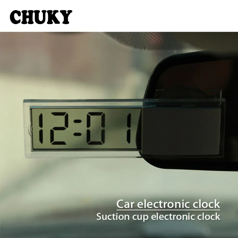 

CHUKY 1x Suction Cup Electronic Clock Car LCD Display Digital For Audi a3 a4 b8 b7 b5 2017 Mitsubishi lancer asx Jeep Renegade