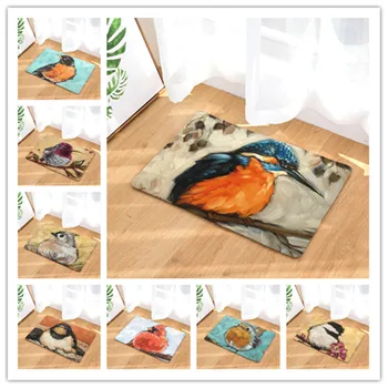 

2017 High Quality Welcome Home Hallway Flannel Mats Cool Animal Pattern Rugs Rectangular Waterproof Light Carpets For Bedroom