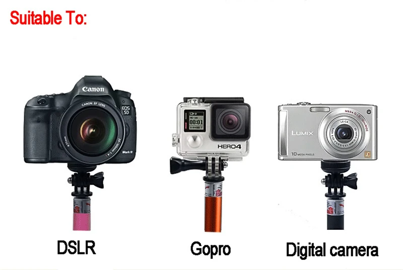 Выдвижной Водонепроницаемый штатив монопод для Gopro Hero 4 3 Sj4000 sjcam xiaomi yi