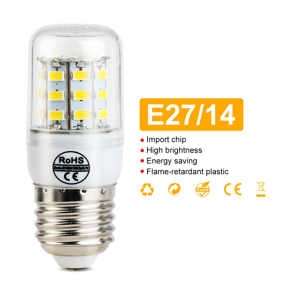 SMD5730 Led Lamp E27 E14 Bulb 220v Corn 24 36 48 56 69 72Leds Light Home Decorated Lampada Lights | Лампы и освещение
