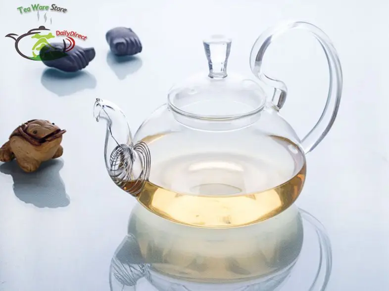 1 х 780 мл высокая ручка жаростойкий прозрачный стеклянный цветочный чайник для воды кофе чайник с фильтром для заварки