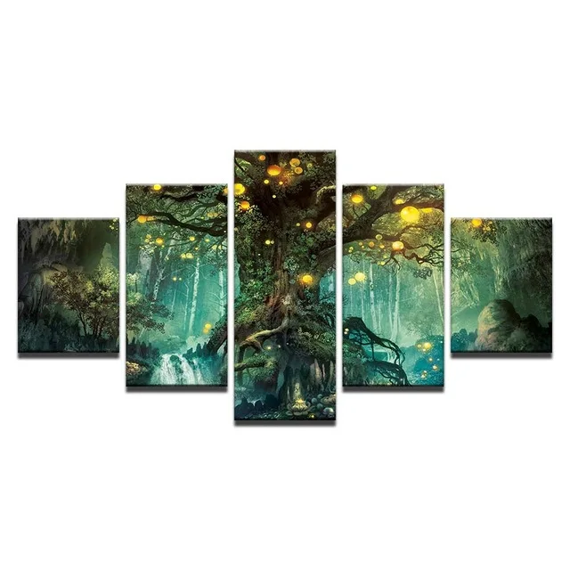 ArtSailing-5-panel-wall-art-tree-painting-Cherry-Blossoms-5-Panel-Painting-Canvas-Wall-Art-Picture.jpg_.webp_640x640 (6)