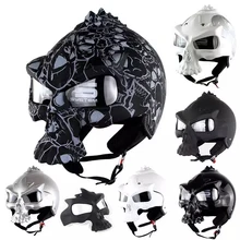 Best Offers DOT Skull Motorcycle helmet Retro half face Chopper helmets Motorbike Capacete Moto Cascos Racing Armet Masei Best Offers DOT Skull Motorcycle helmet Retro half face Chopper helmets Motorbike Capacete Moto Cascos Racing Armet Masei