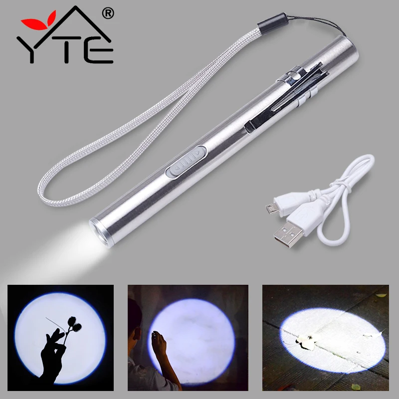 YTE USB Перезаряжаемый или аккумулятор для светодиодного фонарика