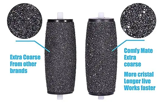 

Extra Coarse Replacement Roller Refill Heads for Pedi Perfect Electronic Foot File with Diamond Crystals