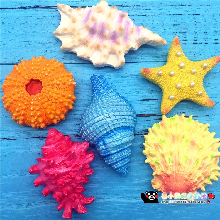 

Mediterranean European Seaside Resort Sea Conch Shells Sea Tourist Gifts Magnet Fridge Magnets 3D Refrigerator Magnets Sticker