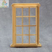 Окно 12-Light w/trim кукольный домик Миниатюрный 1 шт деревянные весы 1/12