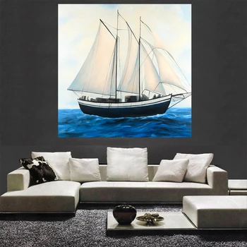 

HD Abstract Sailing In The Ocean Wall Art Canvas Painting Home Decoration Bedroom Living Room Kids Room Painting Calligraphy
