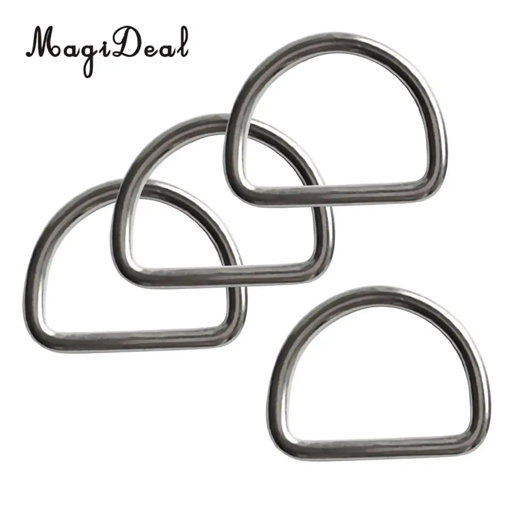 4pcs/set Marine Boat 316 Stainless Steel D Ring Fits 1.2' Webbing Weight Belt Harness Diving Scuba/ Industry Snorkeling Swimming
