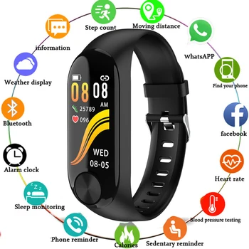 

0.96" Color Screen Smart Bracelet Heart Rate Monitor Tracker Fitness Activity Wristband Blood Pressure Watcb pk mi band 3