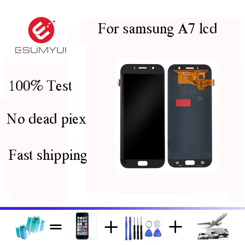 

For SAMSUNG GALAXY A7 2017 A720 A720F SM-A720F LCD Display Touch Screen Digitizer Assembly Replacement For SAMSUNG A720 LC
