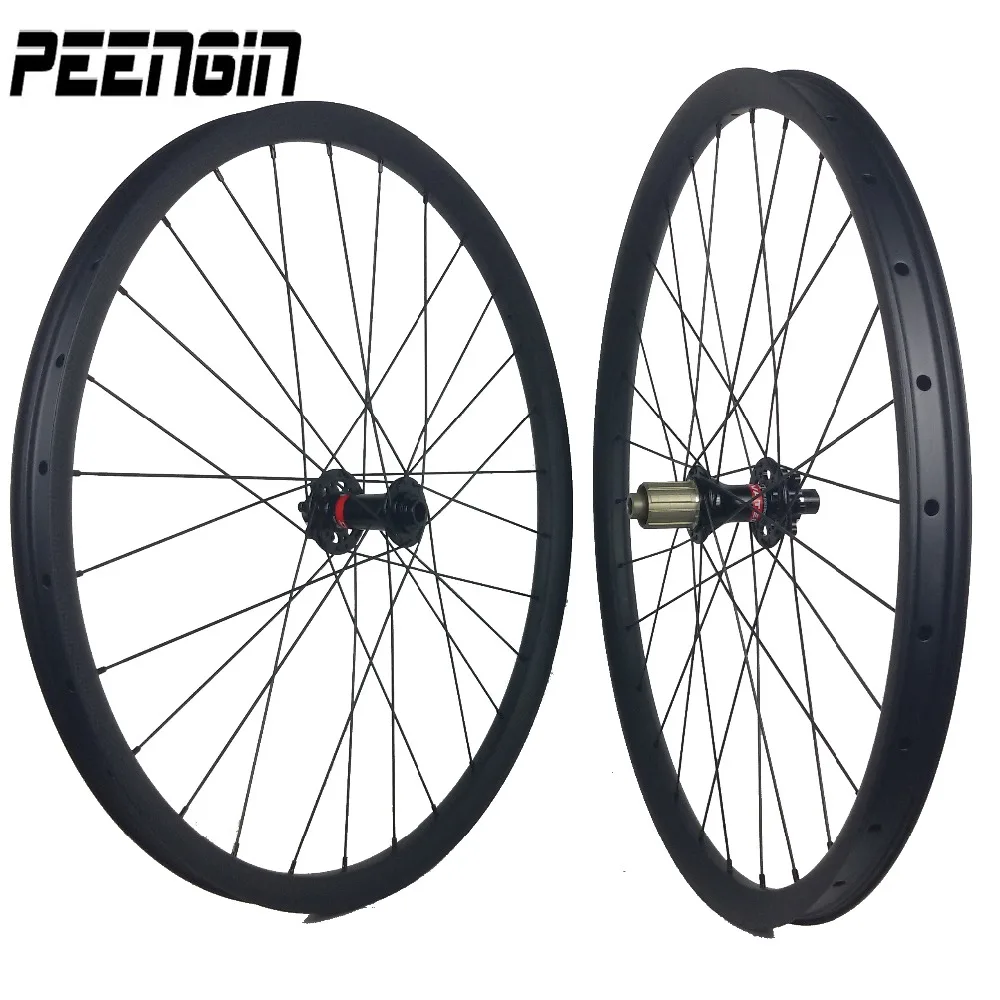 

1360g 29er Light OEM carbon wheels mountain bike XC 27er 30X25mm 26inch wheelsets Novatec/powerway/DT 350 240s QR/TA option hub
